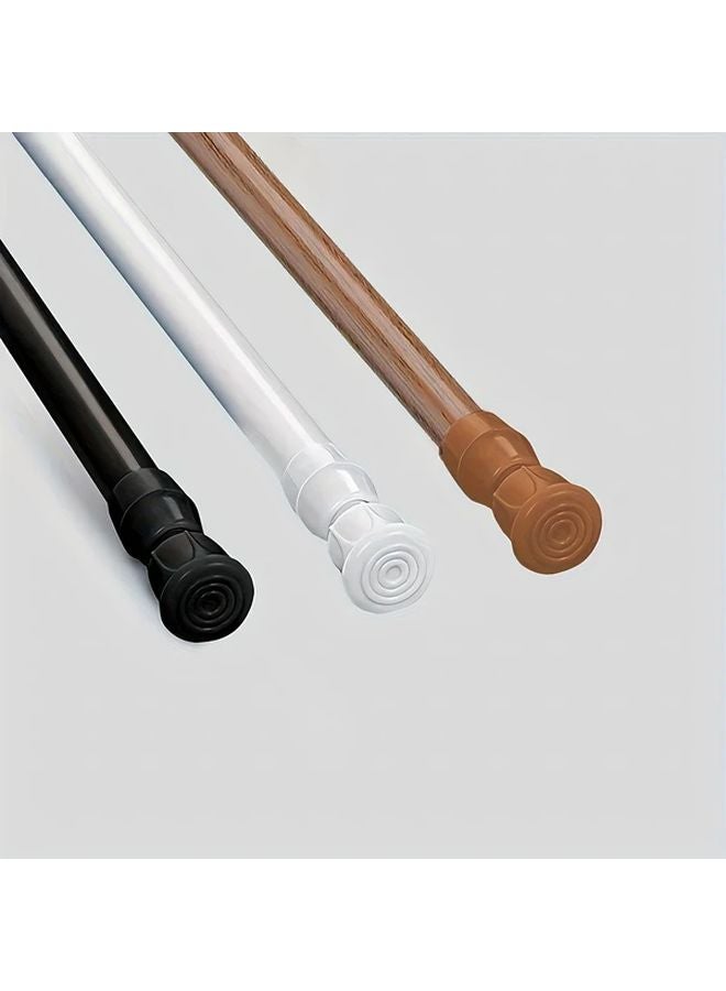 Black Adjustable Tension Curtain Rod 55 90cm Multipurpose Shower Window Door Closet - Image 1